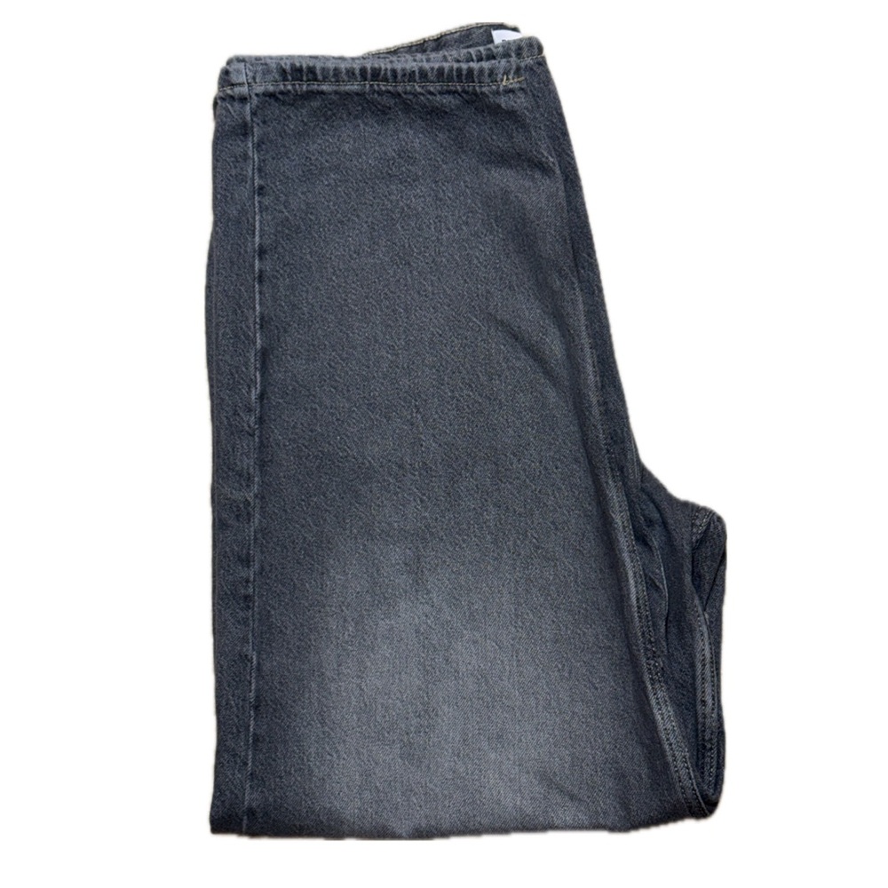 👖🛹 BERSHKA Zara Wide Leg Y2K Streetwear Charcoal Gray Wash Jeans Women’s USA 10 - Picture 5 of 5